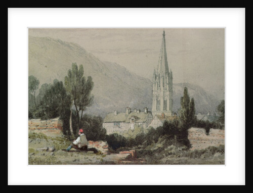 View of Lillebonne from the Roman Amphitheatre by Richard Parkes Bonington