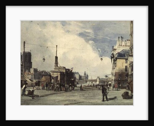 Quai de la Greve, Paris, in 1837 by Thomas Shotter Boys