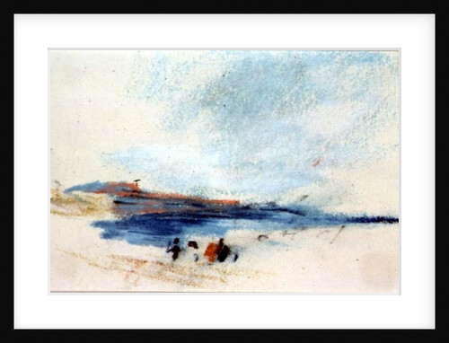 A Bay, with Blue Water and Figures in the foreground by Hercules Brabazon Brabazon