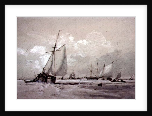 Fishing Smack Lying to by Augustus Wall Callcott