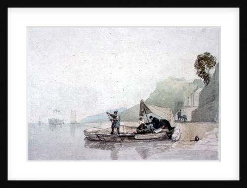 Coast Scene with Boats and Figures by Augustus Wall Callcott