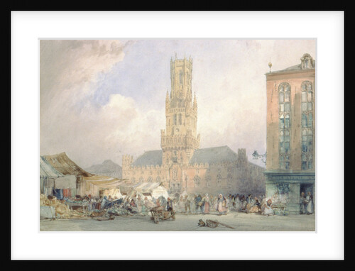 The Town Hall, Bruges by William Callow