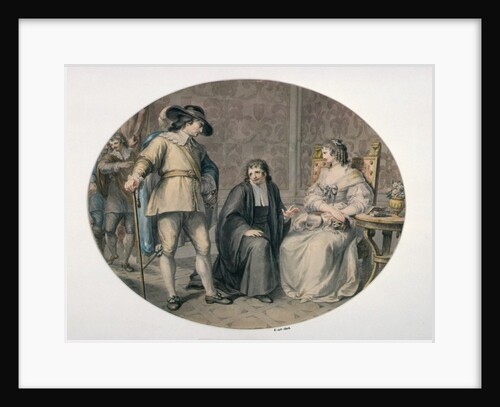 Oliver Cromwell discovering his Chaplain, Jeremiah White, on his Knees before his youngest Daughter, Frances by Giovanni Battista Cipriani