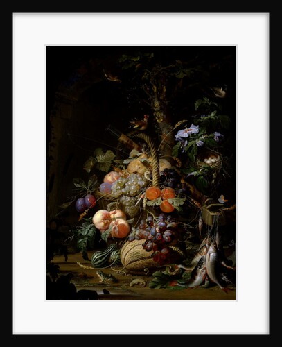 Still life of fruit by Abraham Mignon