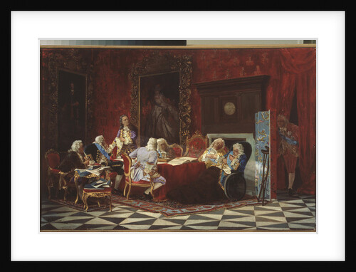 Artemy Volynsky at a Russian cabinet sitting, 1875 by Valeri Ivanovich Jacobi