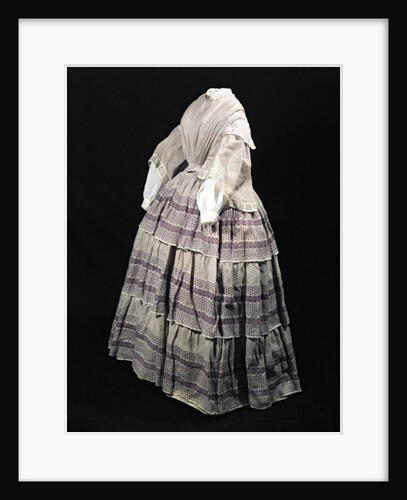 Crinoline dress, 1850-60 by English School