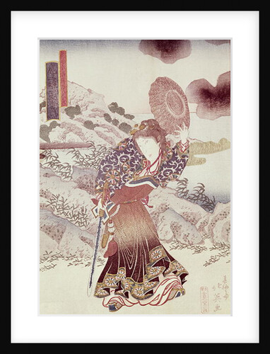 Unidentified actor as Kosanro Ichojosei by Shunko Hokuei, pub. c.1830, by Japanese School