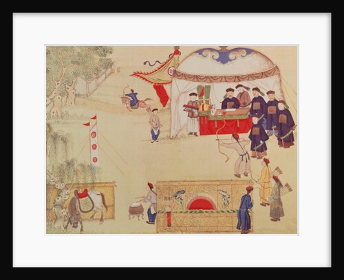An archery contest, late 18th century by School Chinese