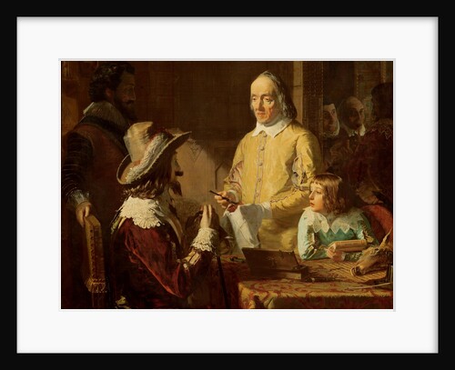 William Harvey demonstrating to Charles I his theory of the circulation of the blood, 1848 by Robert Hannah
