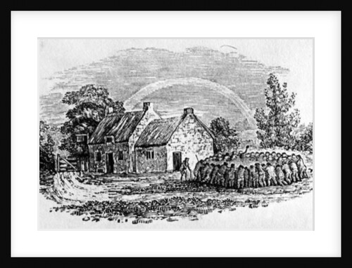 Cockfight Outside an Inn, c.1801 by Thomas Bewick