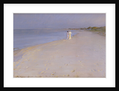 Summer evening at the South Beach, Skagen, 1893 by Peder Severin Kroyer