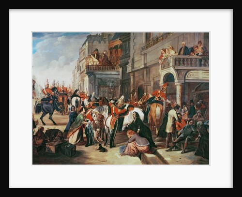 Fourth Dragoon Guards leaving for the Crimean War, c.1854 by English School