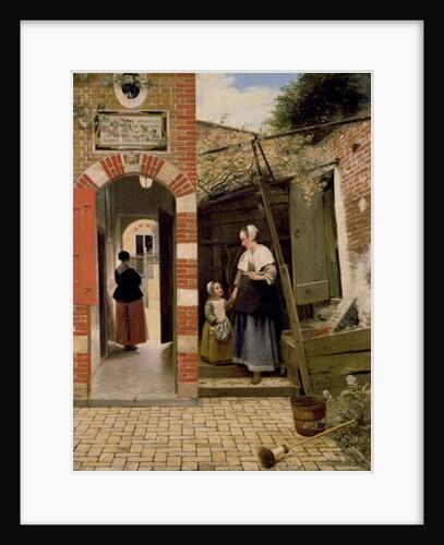 Courtyard of a house in Delft, 1658 by Pieter de Hooch