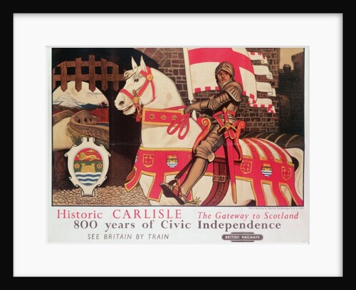 British Rail poster advertising 'Historic Carlisle, Gateway to Scotland', 1924 by Maurice Greiffenhagen