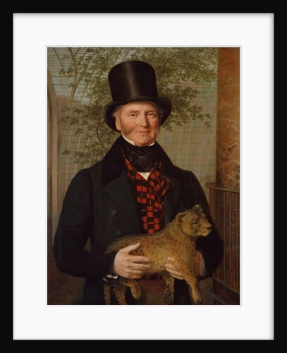Portrait of Edward Cross, holding a lion cub, 1838 by Jacques-Laurent Agasse
