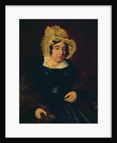 Portrait of Mrs. Edward Cross in a Dark Satin Dress with a Paisley Shawl, 1838 by Jacques-Laurent Agasse