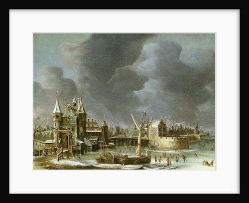A View of the Regulierspoort, Amsterdam, in winter by Jan Abrahamsz. Beerstraten