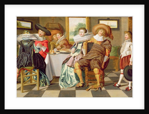 Elegant Figures Feasting at a Table by Dirck Hals