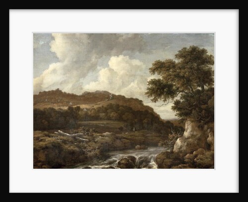Mountainous Wooded Landscape with a Torrent by Jacob Isaaksz. or Isaacksz. van Ruisdael