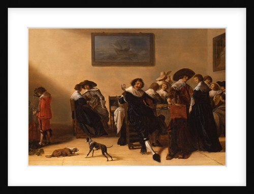 A Merry Group in an Interior, eating and drinking by Anthonie (1601-73) Palamedesz