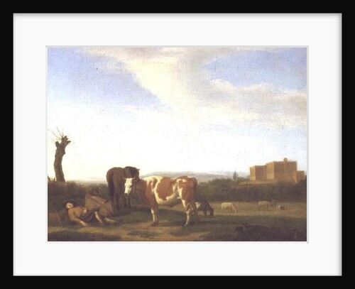 Landscape with Cattle and a Pollarded Tree, 1658 by Adriaen van de Velde