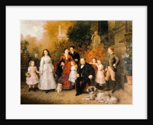 Family of the Businessman B. H. Strousberg by Ludwig Knaus