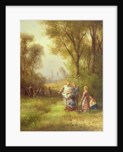 Playing in the Woods, 19th century by Anton Doll