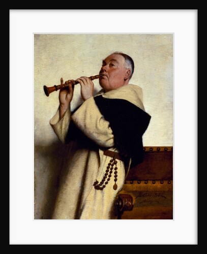 Monk Playing a Clarinet by Ture Nikolaus Cederstrom