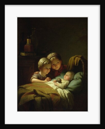 The Little Sleeping Brother; Le Petit Frere Dormant, 1856 by Johann Georg Meyer von Bremen