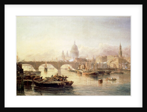 St. Paul's Cathedral and London Bridge, 19th century by Edward Angelo Goodall