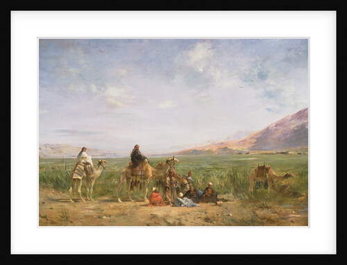 Travellers resting at an Oasis by Eugene Fromentin