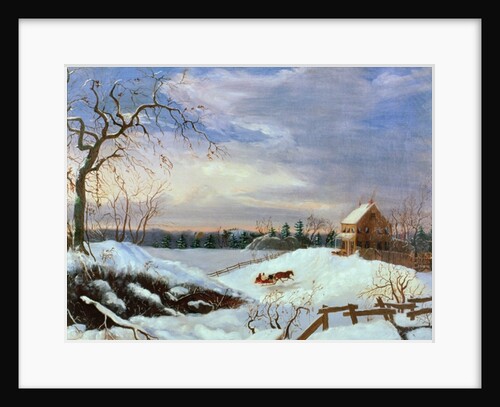 Snow scene, New England by American School