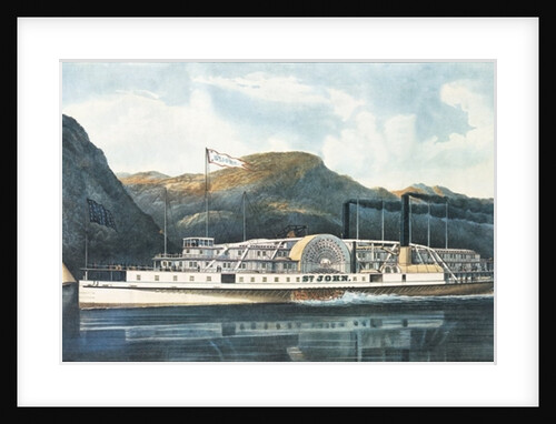 The Hudson River Steamboat `St. John', published 1864 by N. and Ives J.M. (1824-95) Currier