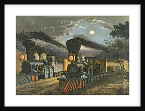 The Lightning Express Trains, 1863 by N. and Ives J.M. Currier