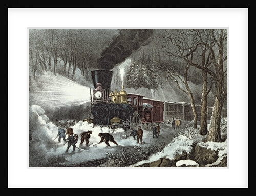 American Railroad Scene, 1871 by N. and Ives J.M. (1824-95) Currier