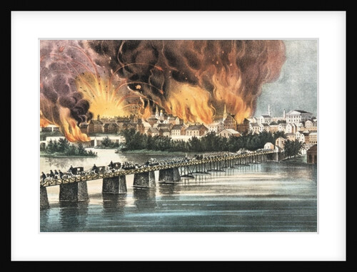 Fall of Richmond 2nd April 1865 by N. and Ives J.M. (1824-95) Currier