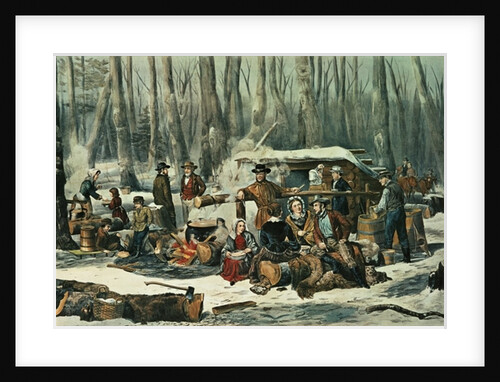American Forest Scene - Maple Sugaring, 1856 by N. and Ives J.M. (1824-95) Currier