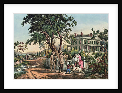 American Country Life - October Afternoon, 1855 by N. and Ives J.M. (1824-95) Currier