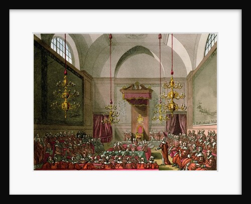 House of Lords from Ackermann's 'Microcosm of London' by T. & Pugin A.C. Rowlandson