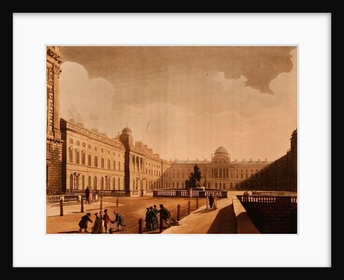 Somerset House, the Strand from Ackermann's 'Microcosm of London' Vol III, Published in 1809 by Thomas Rowlandson