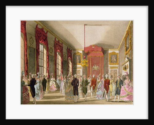 Drawing Room, St. James's, from Ackermann's 'Microcosm of London' by T. & Pugin A.C. Rowlandson