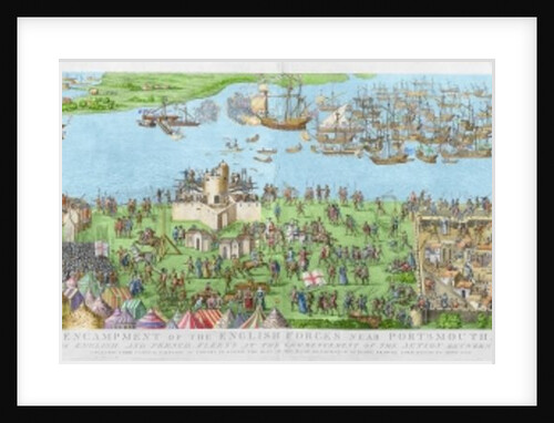 The Encampment of the English Forces near Portsmouth during the Battle of the Solent, 1778 by James (after) Basire