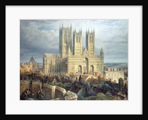 Lincoln Cathedral from the North West, c.1850 by Frederick Mackenzie