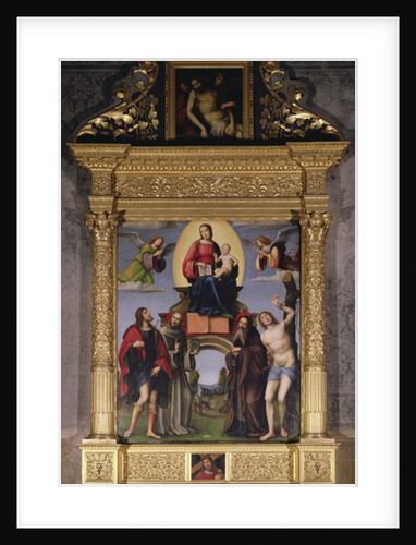 Madonna and Saints, altarpiece, late 15th century by Il (1450-1517) Francia