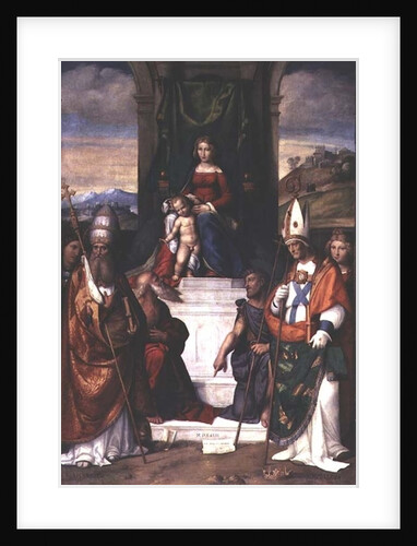 The Virgin Enthroned with Saints Jerome, Sylvester and Maurius by Benvenuto Tisi da Garofalo