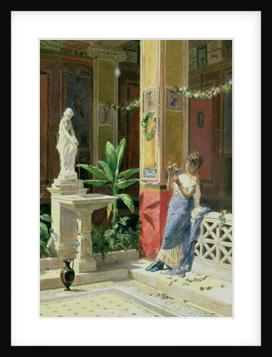 In a Courtyard in Pompeii, 1878 by Luigi Bazzani