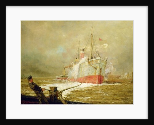 Docking a Cargo Ship by William Lionel Wyllie