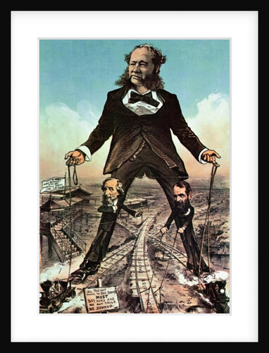 W.H. Vanderbilt as a 'Colossus of Roads' by American School