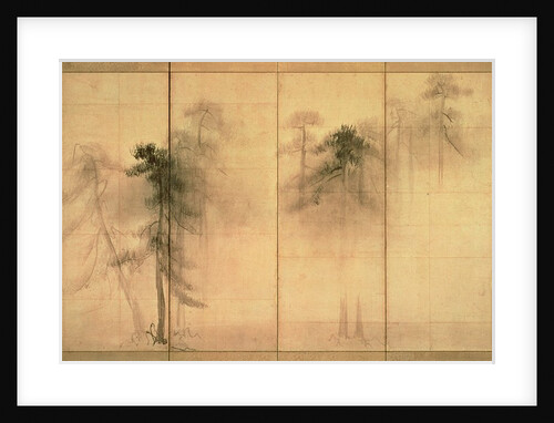 The forest of pines or Pine Trees screen by Hasegawa Tohaku