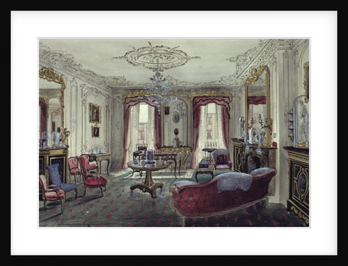 Interior of a drawing room in a town house, 19th century by Samuel A. Rayner